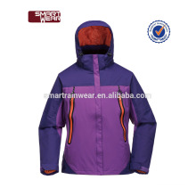 228T Nylon taslon coated PU waterproof and windproof women jacket